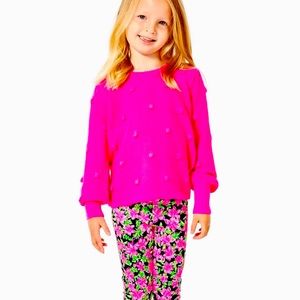 NWT LILLY PULITZER $78 Bougainvillea Pink Mini Kippa Sweater - Size M